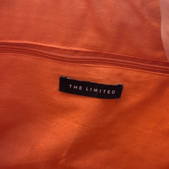 The Limited Woven Natural Fiber Wood Handle Large Tote - Picture 7 of 8